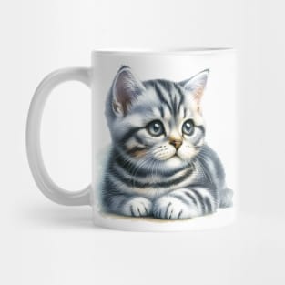 American Shorthair Watercolor Kitten - Cute Kitties Mug